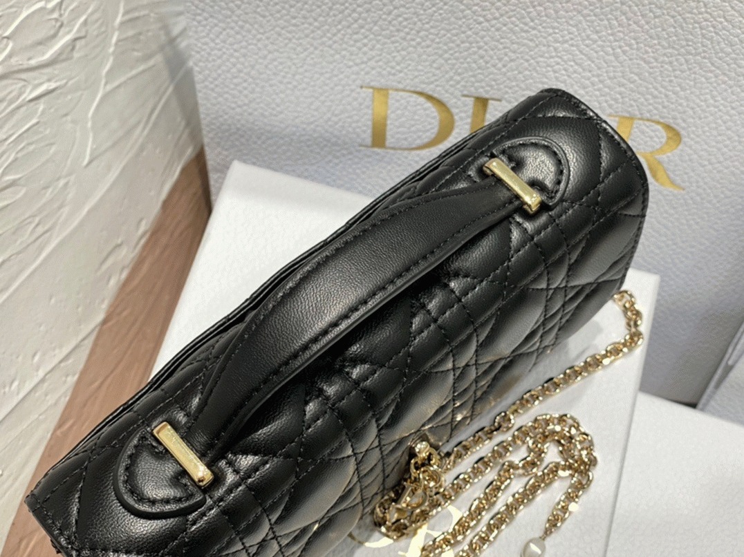 D10r Miss D10r Mini Bag Replica in Black Cannage Lambskin