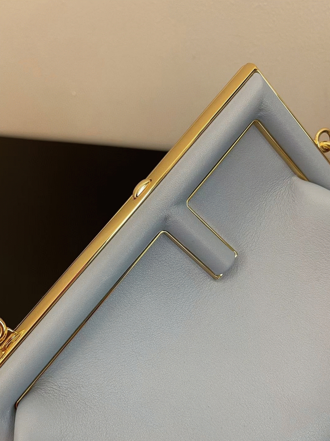 Top Quality Fake F**di First Medium Bag In Light Blue Nappa Leather