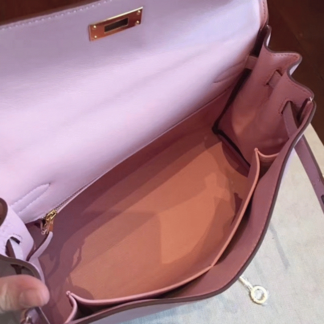 Rose Dragee Swift Knockoff H**me5 Kelly Retourne 32cm Purse