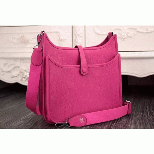 Rose Red Evelyne III PM Bag Replica AAA H**me5 Statement Crossbody