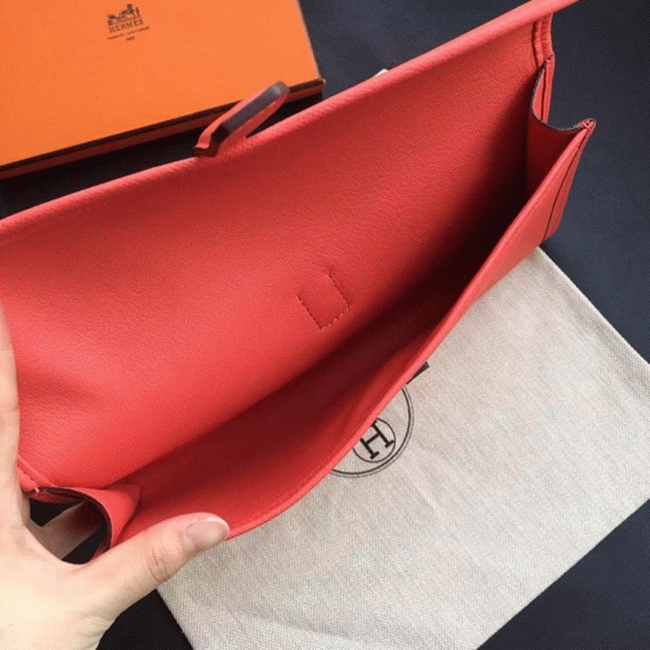 Flamingo replica luxury H**me5 Jige Elan clutch bag