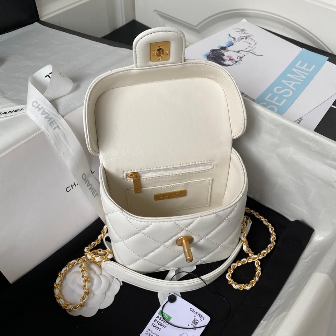 Ch**el 23S handle cosmetic bag(high-end grade)