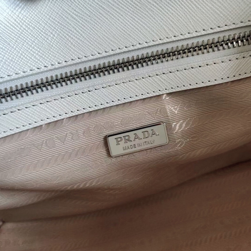 White Pra*a Galleria Mini Bag Fake