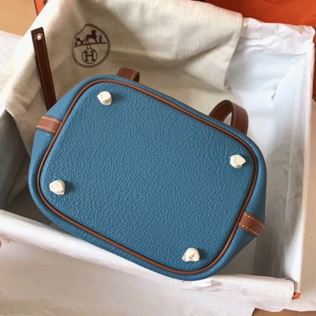 Blue jean 1:1 replica H**me5 bicolor Picotin Lock 18cm handbag