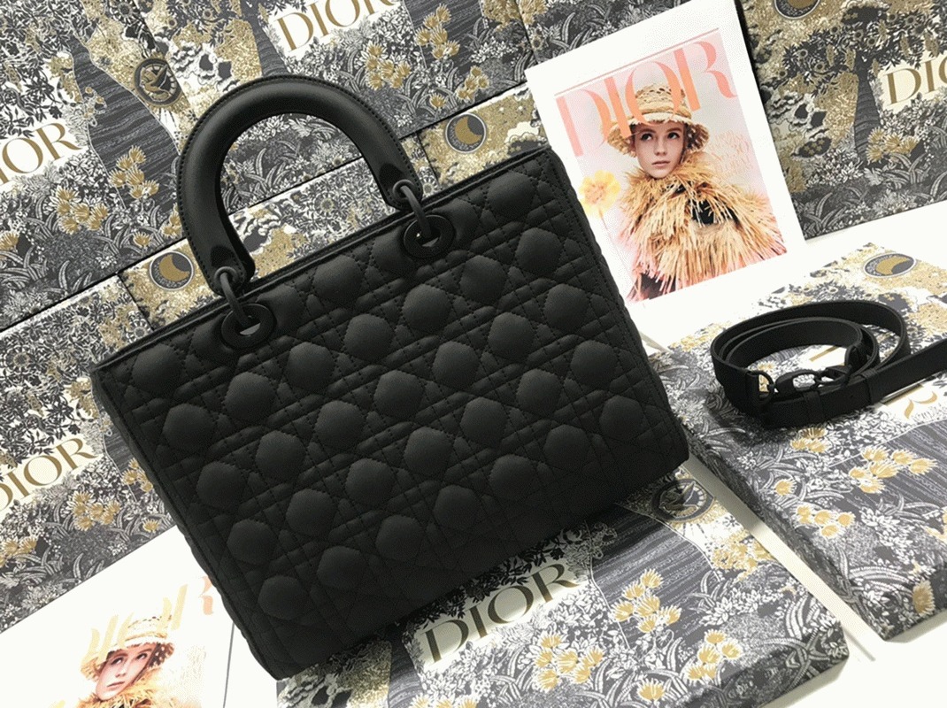 D10r Lady D10r Large Bag Knockoff in Black