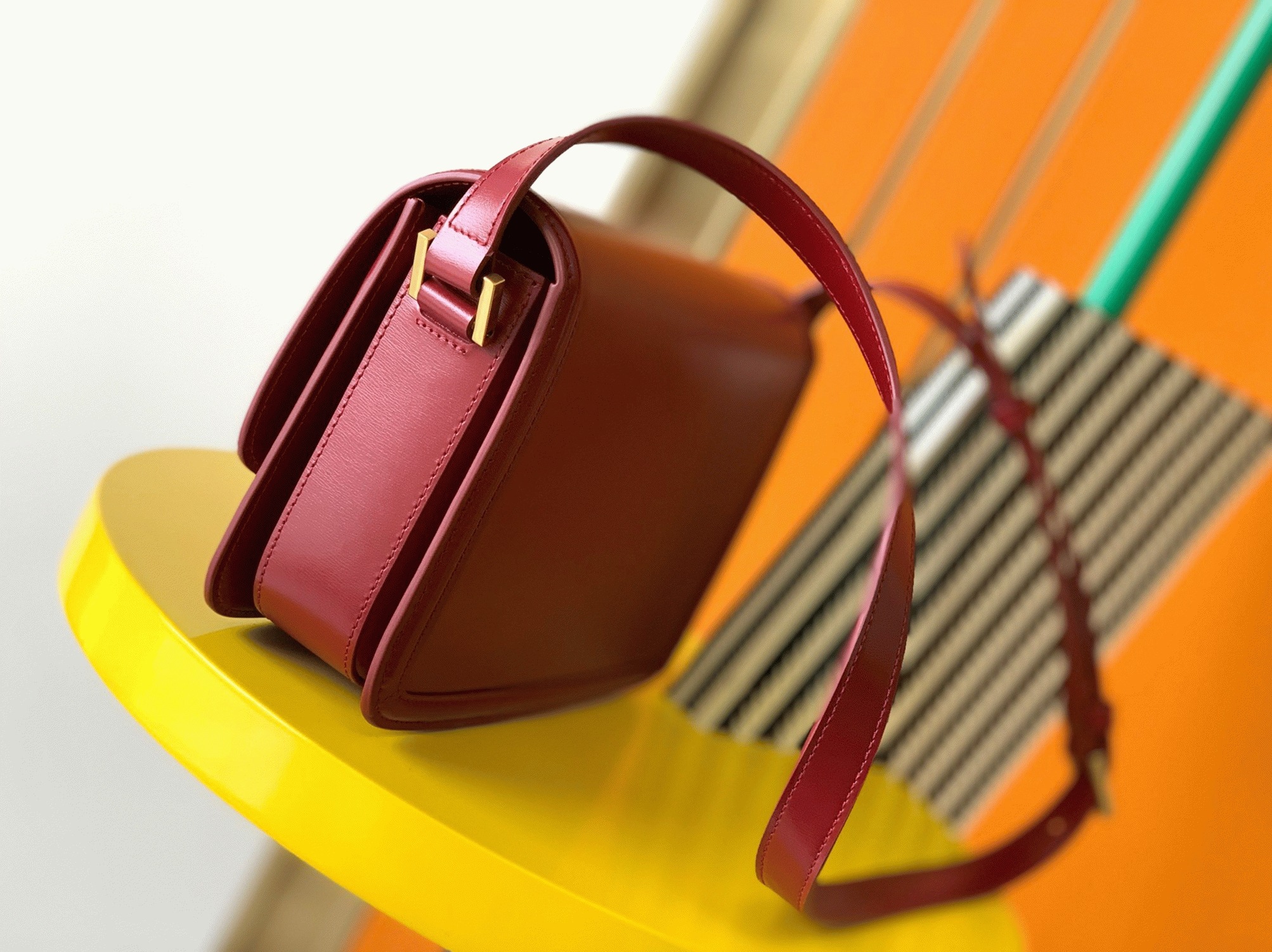 Fake Sa1nt Lau*nt Medium Solferino Bag Red Calfskin