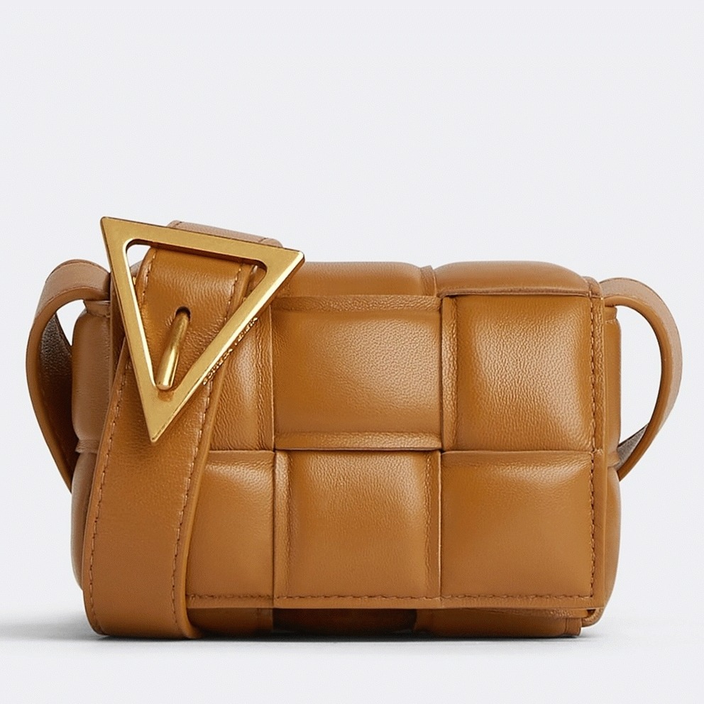 Top Quality Fake B0tt*ga Ven*ta Candy Padded Cassette Bag In Camel