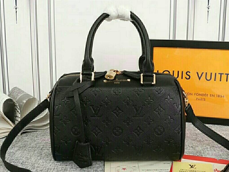 L0vis Vvtt0n Monogram Empreinte Speedy Bandouliere 25 Handbag In Black
