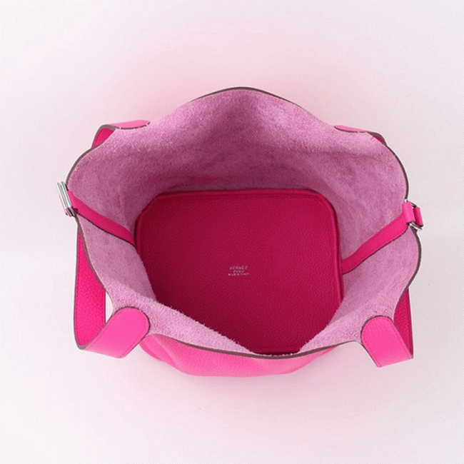 Rose red fake H**me5 Picotin Lock handbag