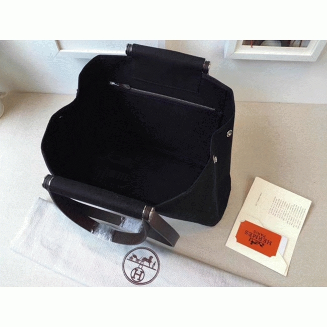 Black Canvas Fake Luxury H**me5 Cabag Elan Stylish Tote