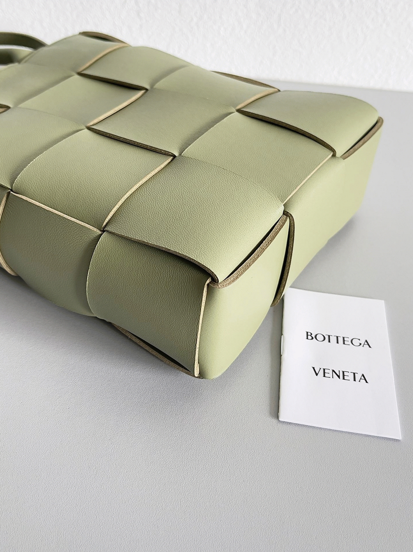 Fake B0tt*ga Ven*ta Cassette Mini Tote Bag Travertine