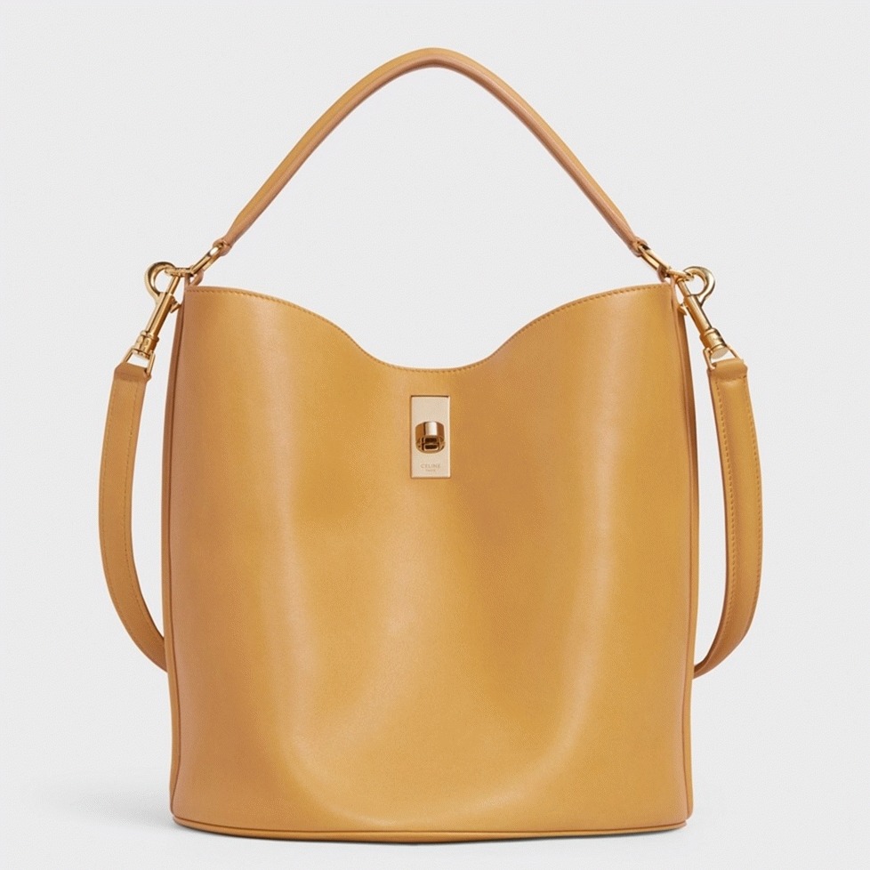 Top Quality Knockoff Ce1i*e Bucket 16 Bag In Yellow Soft Bare Calfskin
