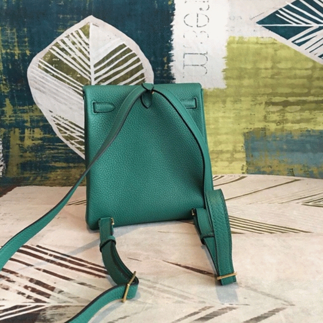 Malachite Clemence Replica H**me5 Kelly Ado PM Backpack
