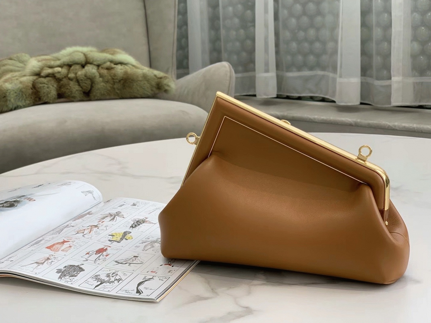 Top Quality Knockoff F**di First Small Bag In Brown