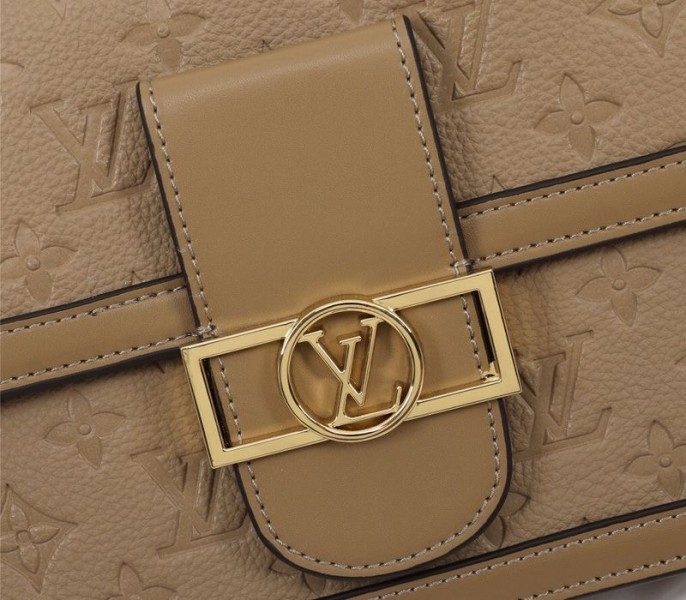 L0vis Vvtt0n Monogram Empreinte Dauphine Bag In Brown