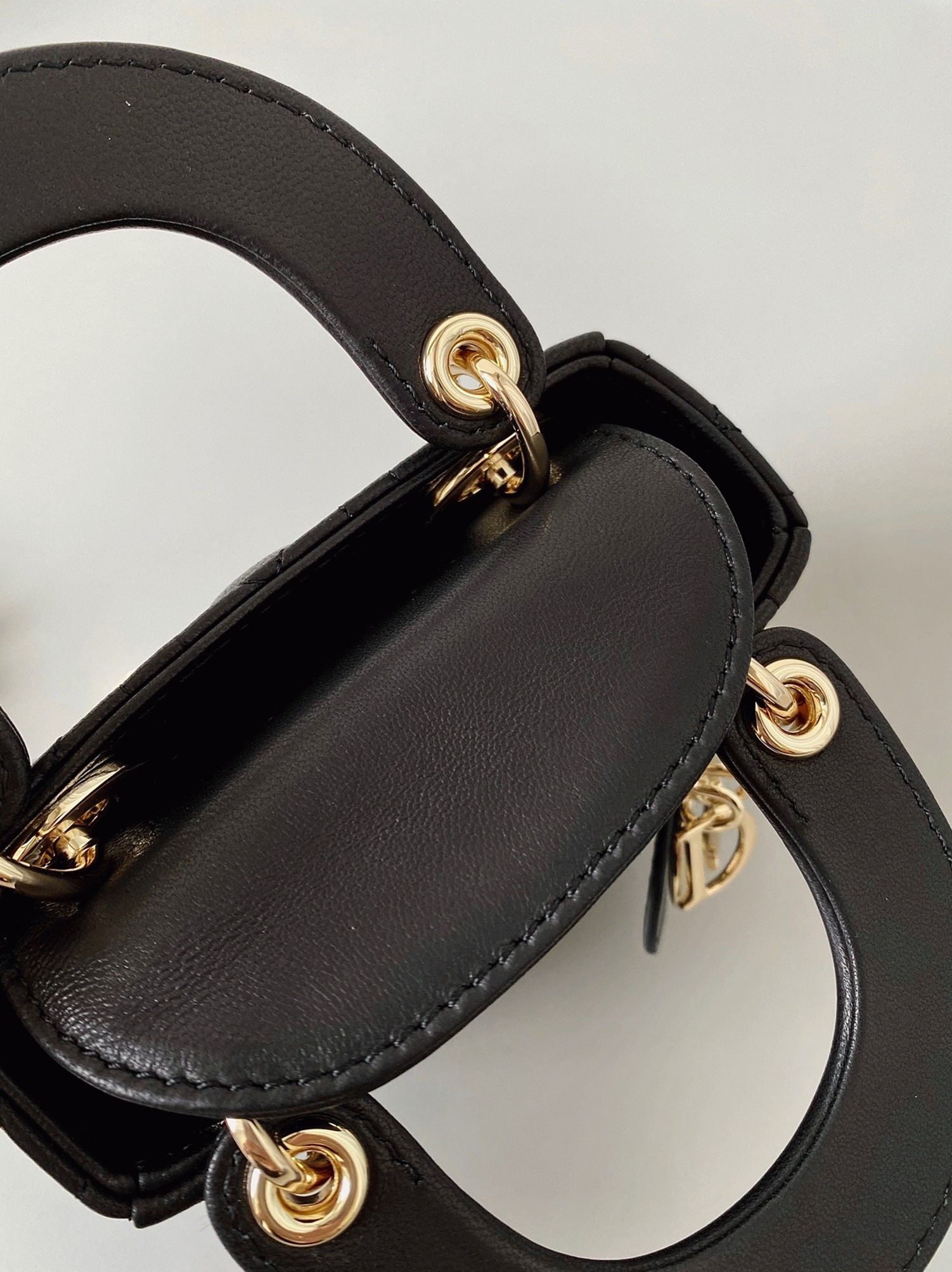 D10r Lady D10r Micro Bag Fake in Black Cannage Lambskin