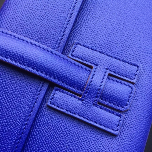 Electric Blue Epsom Replica H**me5 Jige Elan 29 Modern Clutch