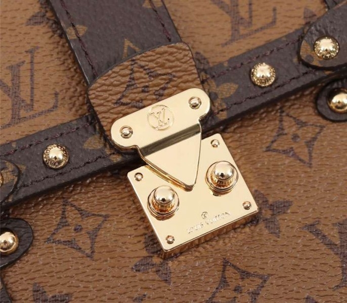 L0vis Vvtt0n Monogram Reverse Canvas Vertical Trunk Pochette