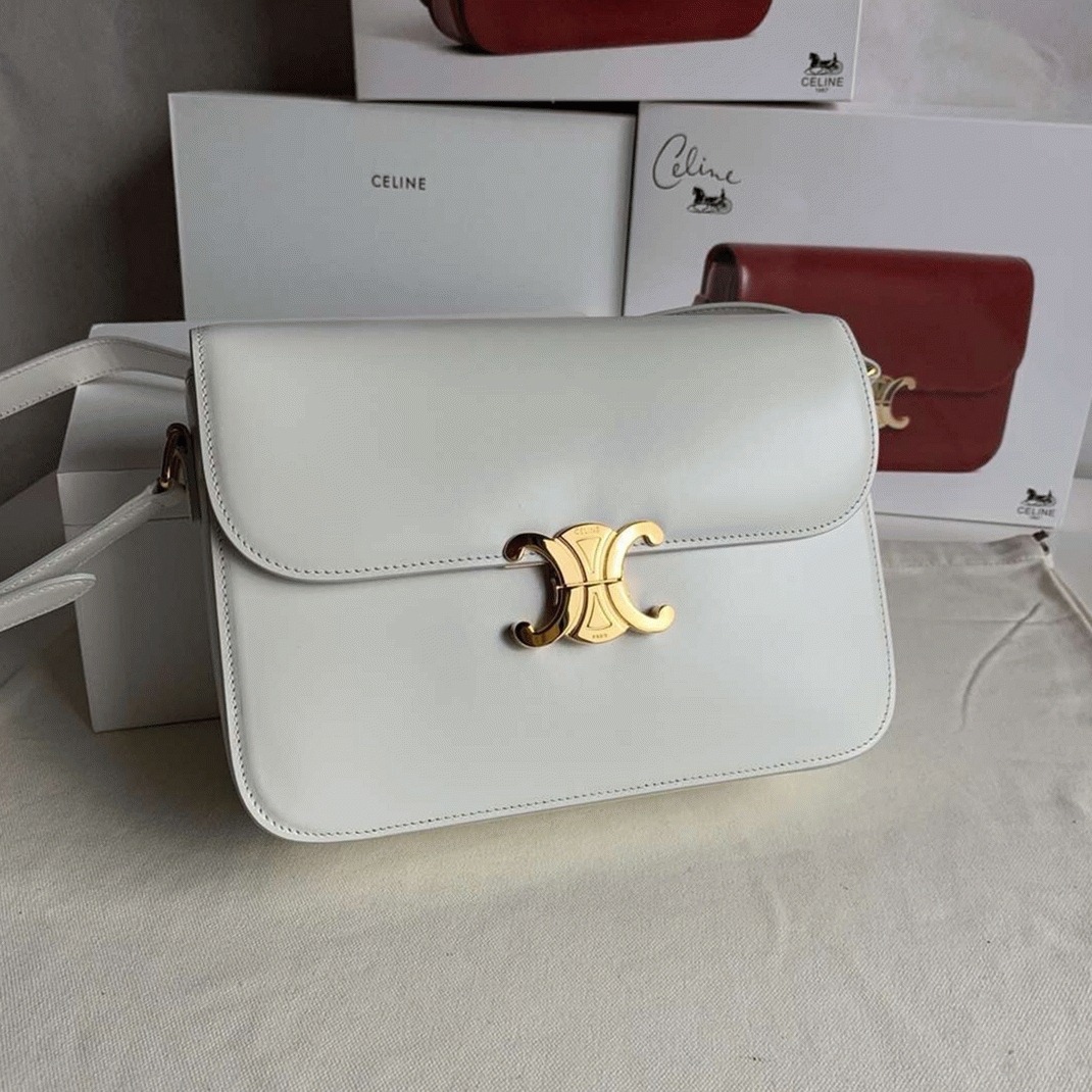 Top Quality Replica Ce1i*e Triomphe Large Bag In White