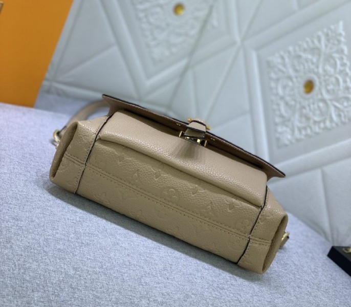 L0vis Vvtt0n Monogram Empreinte Leather Blanche BB Handbag In Beige