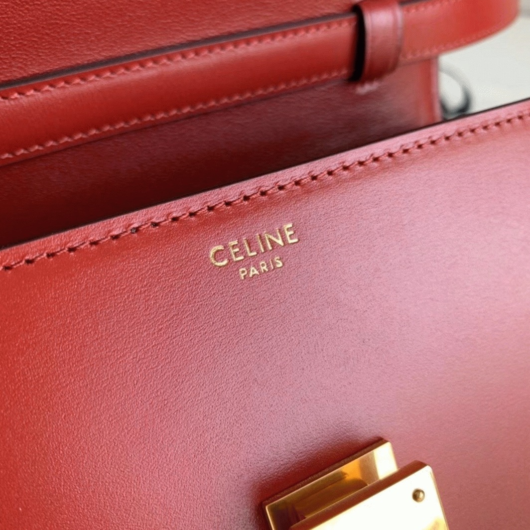 Top Quality Fake Ce1i*e Classic Box Teen Bag In Red