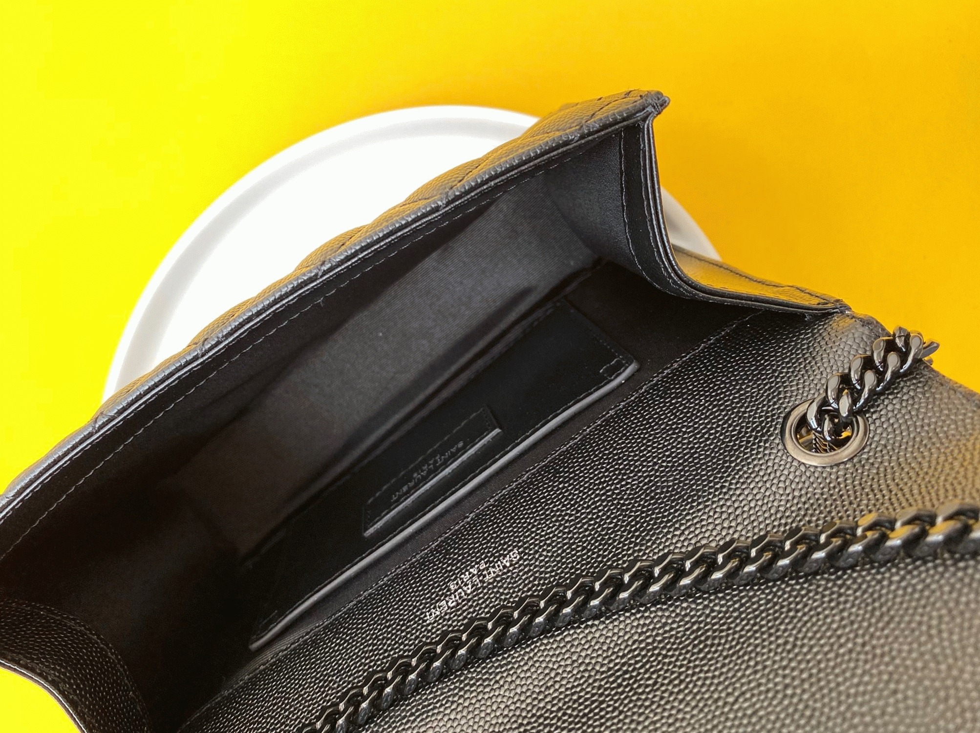 Replica Sa1nt Lau*nt Envelope Small Black Bag with Black Hardware