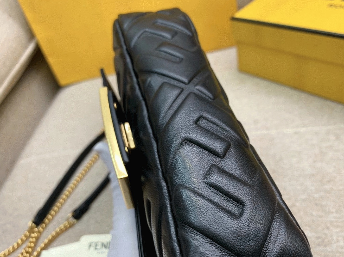 Top Quality Fake F**di Small Baguette Bag In Black FF
