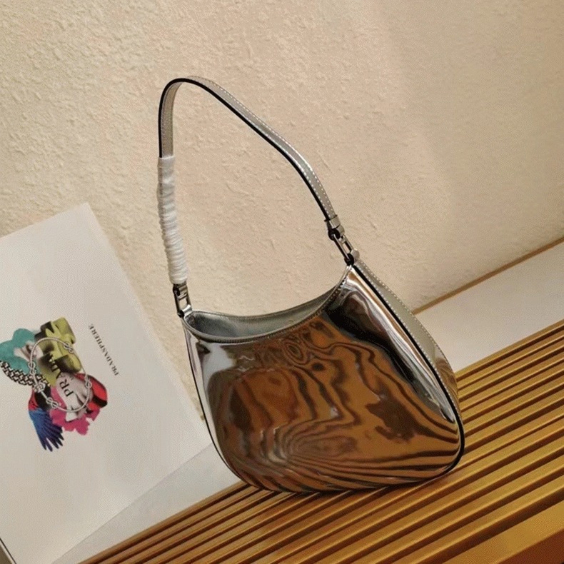Silver Pra*a Cleo Small Bag Fake