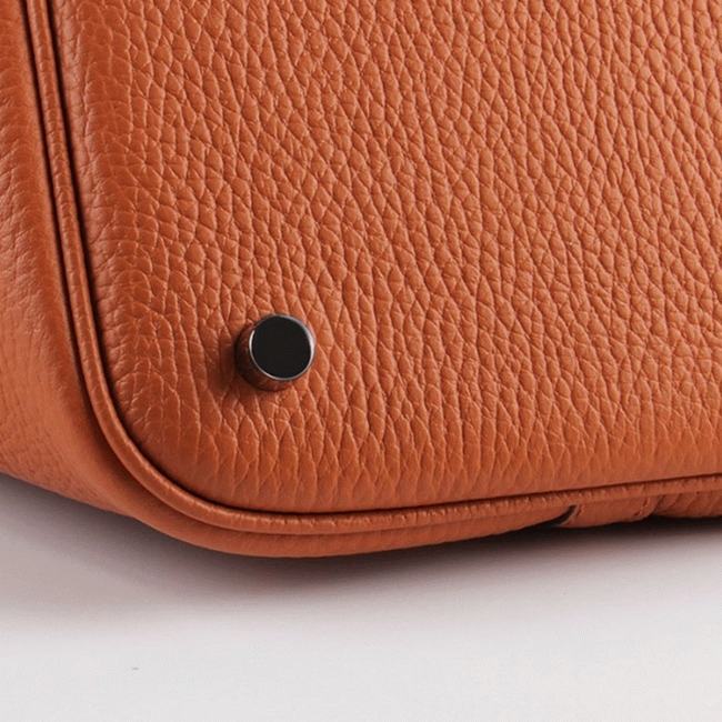 Orange knockoff H**me5 Picotin Lock handbag