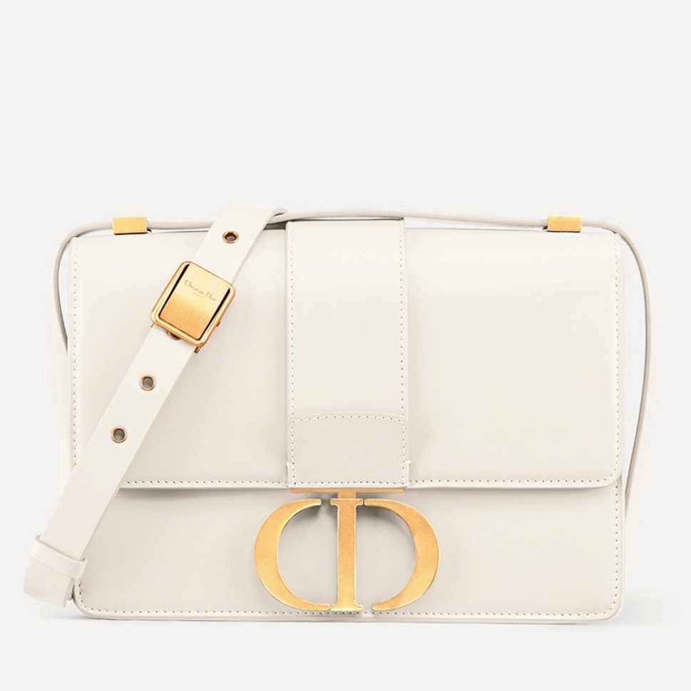 D10r 30 Montaigne Medium Bag Fake in White Box Calfskin