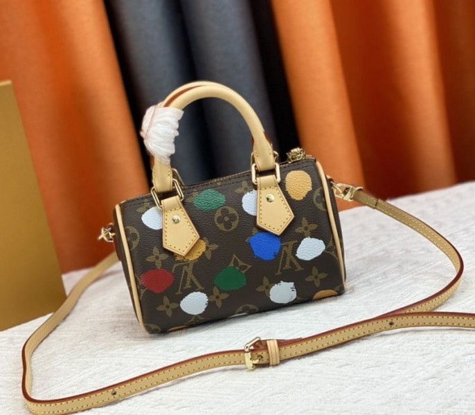 L0vis Vvtt0n X YK Monogram Canvas Nano Speedy Handbag