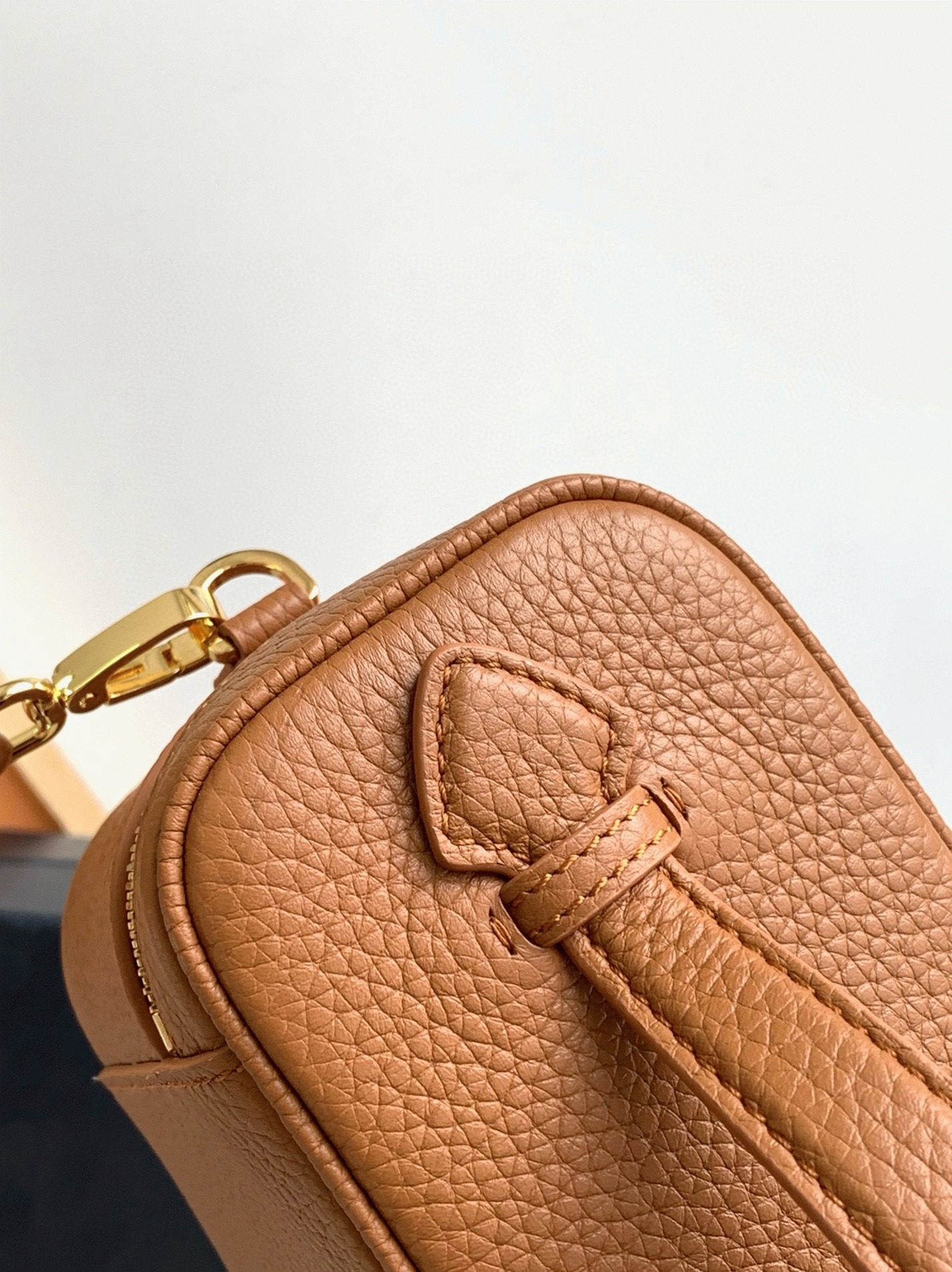 Pra*a Mini Vanity Bag Imitation in Brown