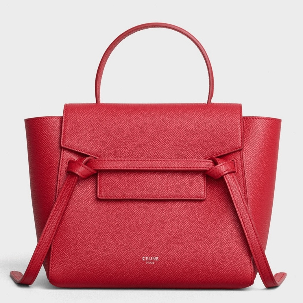 Ce1i*e Belt Nano Bag Knockoff in Red