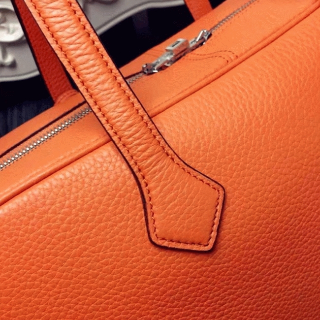 Orange Fake H**me5 Victoria II 35cm Bag