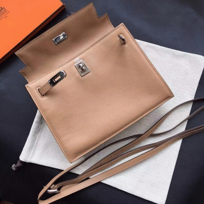 Brown Swift Leather High Quality Replica H**me5 Kelly Danse Classic Purse