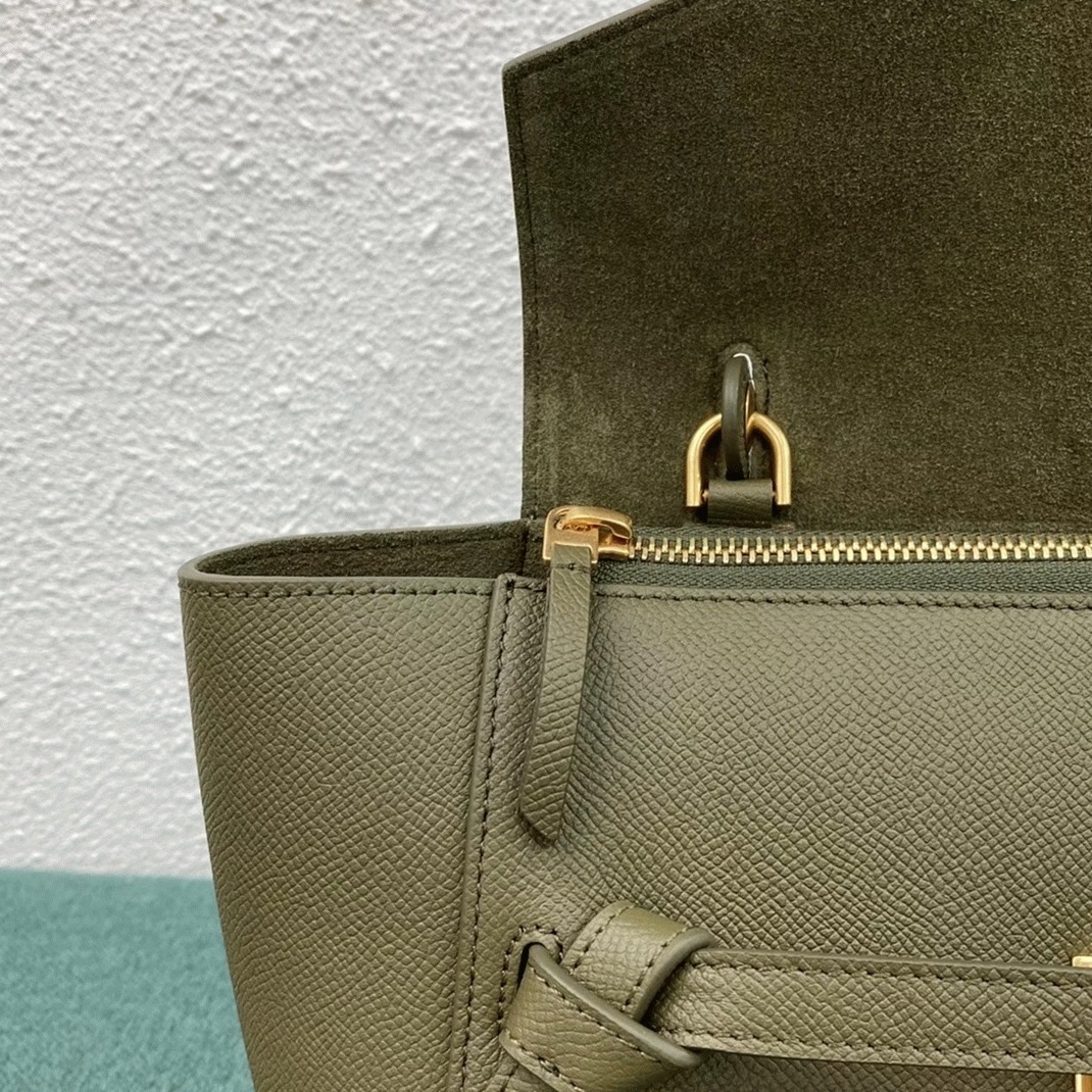 Ce1i*e Micro Belt Bag Replica in Dark Olive