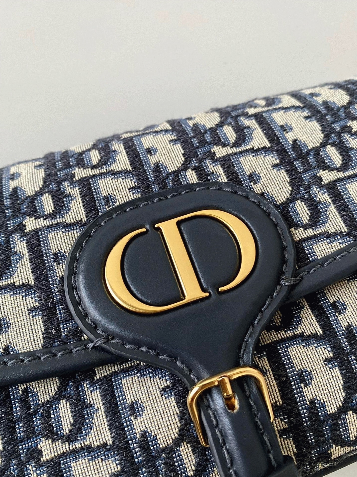 D10r Bobby East-West Bag Knockoff in Blue D10r Oblique Jacquard