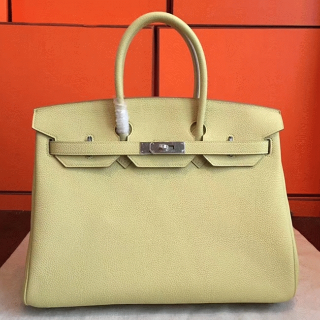 Curry Color Designer Imitation H**me5 Birkin 35cm Bag