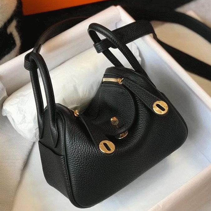 Fake H**me5 Lindy Mini handbag in black