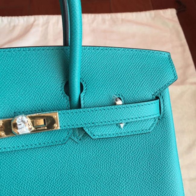 Blue Paon H**me5 Birkin 25cm High-End Replica