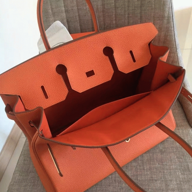 Orange H**me5 Birkin 35cm Deluxe Knockoff Tote