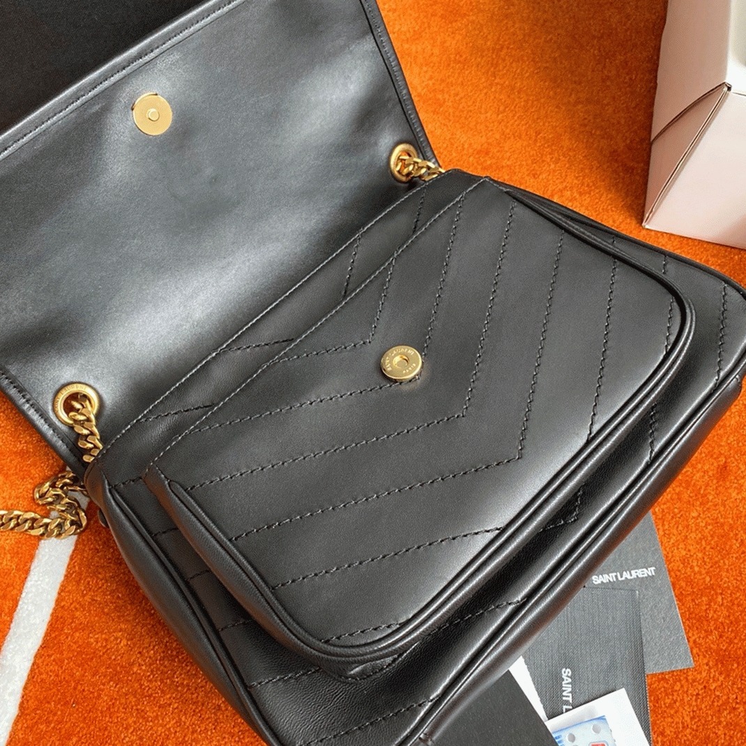 Fake Sa1nt Lau*nt Niki Medium Chain Bag Black