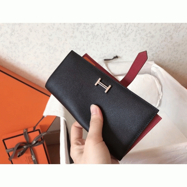 Black Ruby Designer Replica H**me5 Bearn Wallet