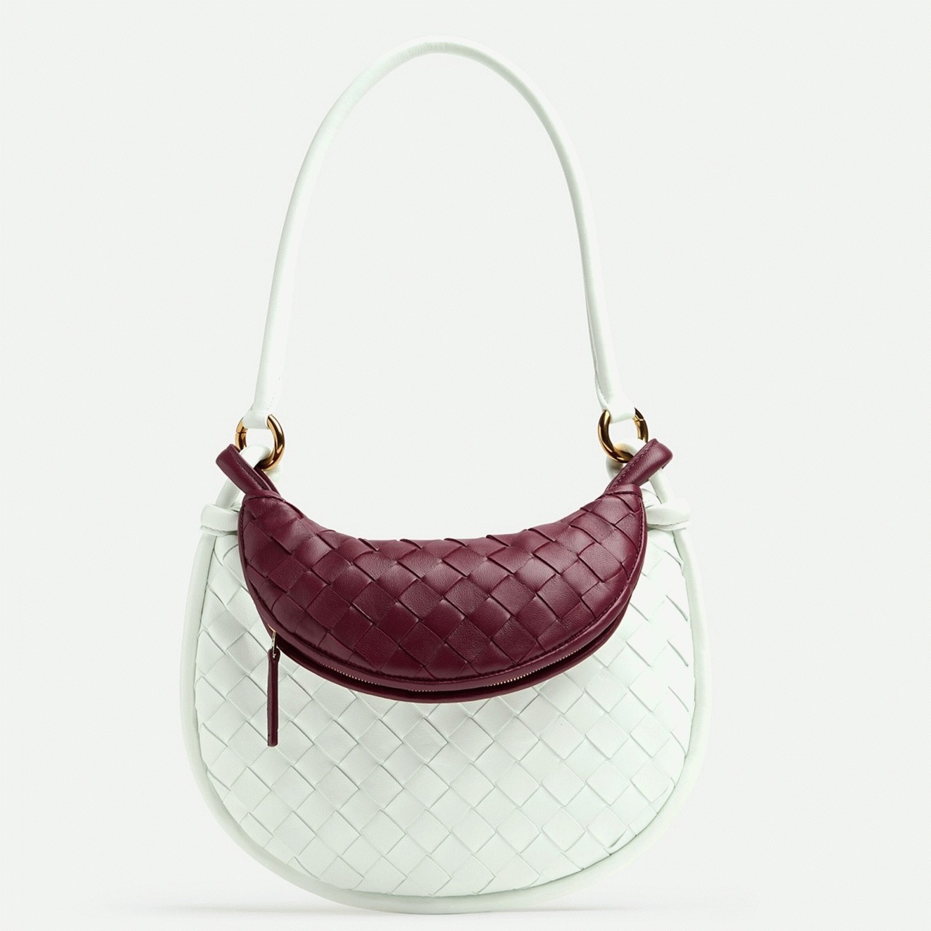 Replica B0tt*ga Ven*ta Gemelli Small Bag Glacier/Barolo