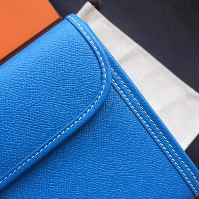 Blue replica H**me5 Jige Elan 29 clutch bag