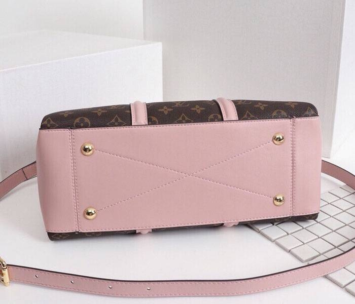 L0vis Vvtt0n Monogram Canvas Soufflot MM Bag In Peach