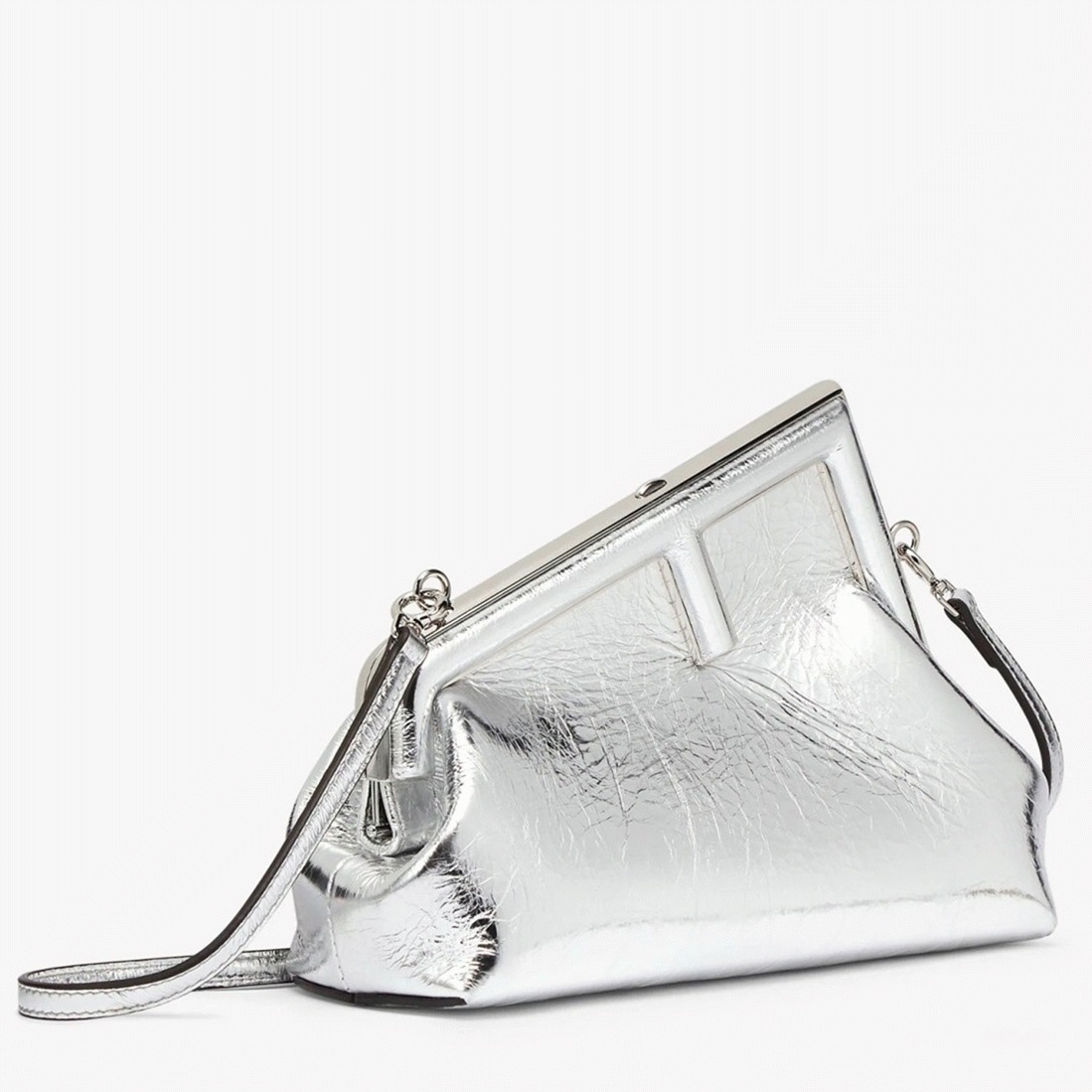 Top Quality Knockoff F**di First Small Bag In Silver