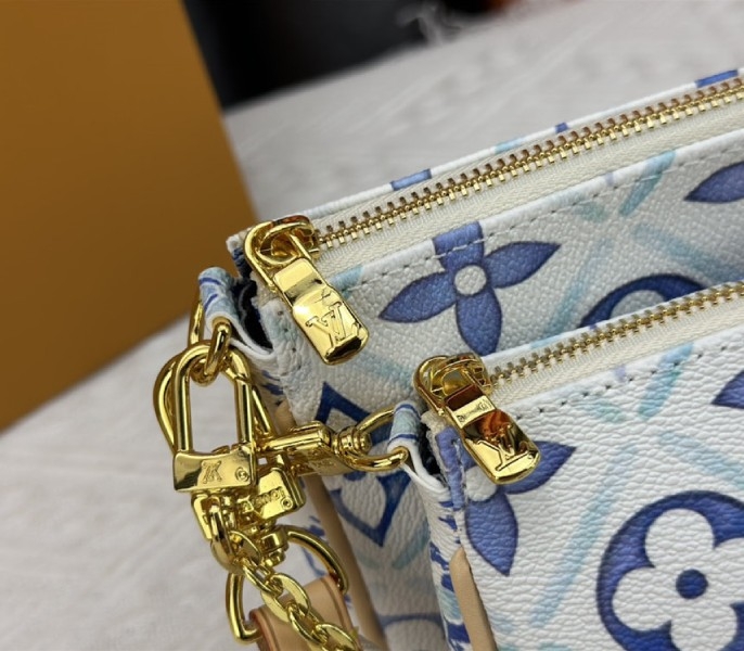 L0vis Vvtt0n LV By The Pool Monogram Tiles Canvas Multi Pochette Accessoires In Lagoon Blue
