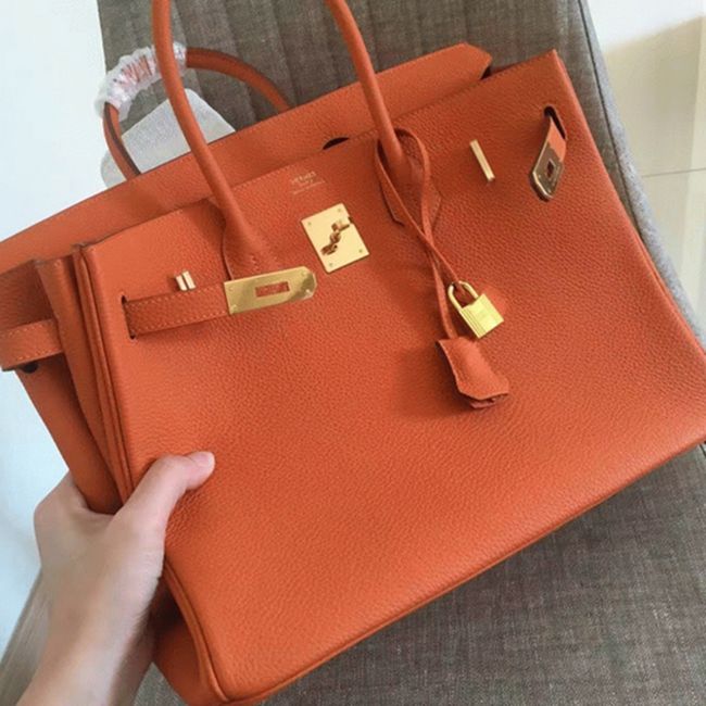 Orange H**me5 Birkin 30cm Classic Replica Purse