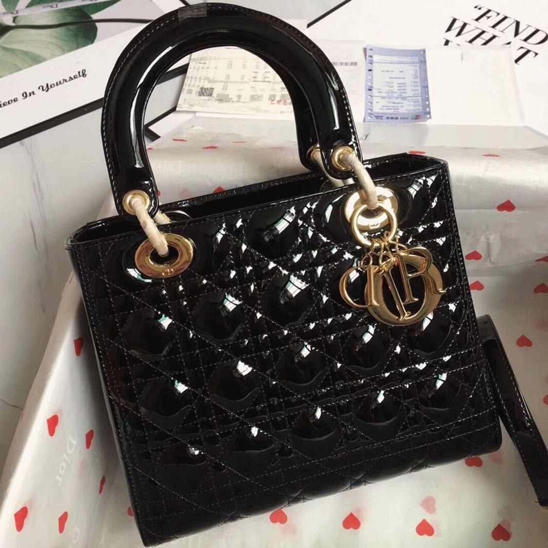 D10r Lady D10r Medium Bag Knockoff in Black